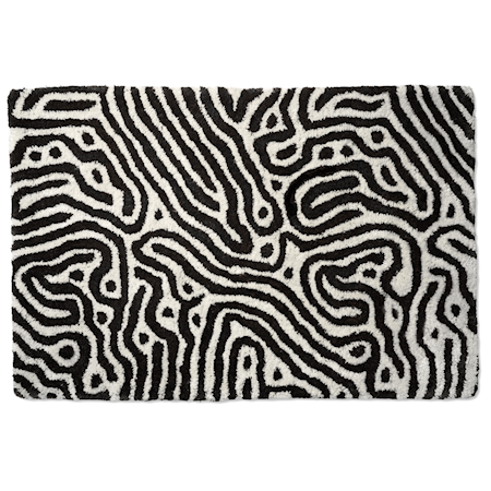 Maze Dørmatte Svart/Hvit 60x90 cm