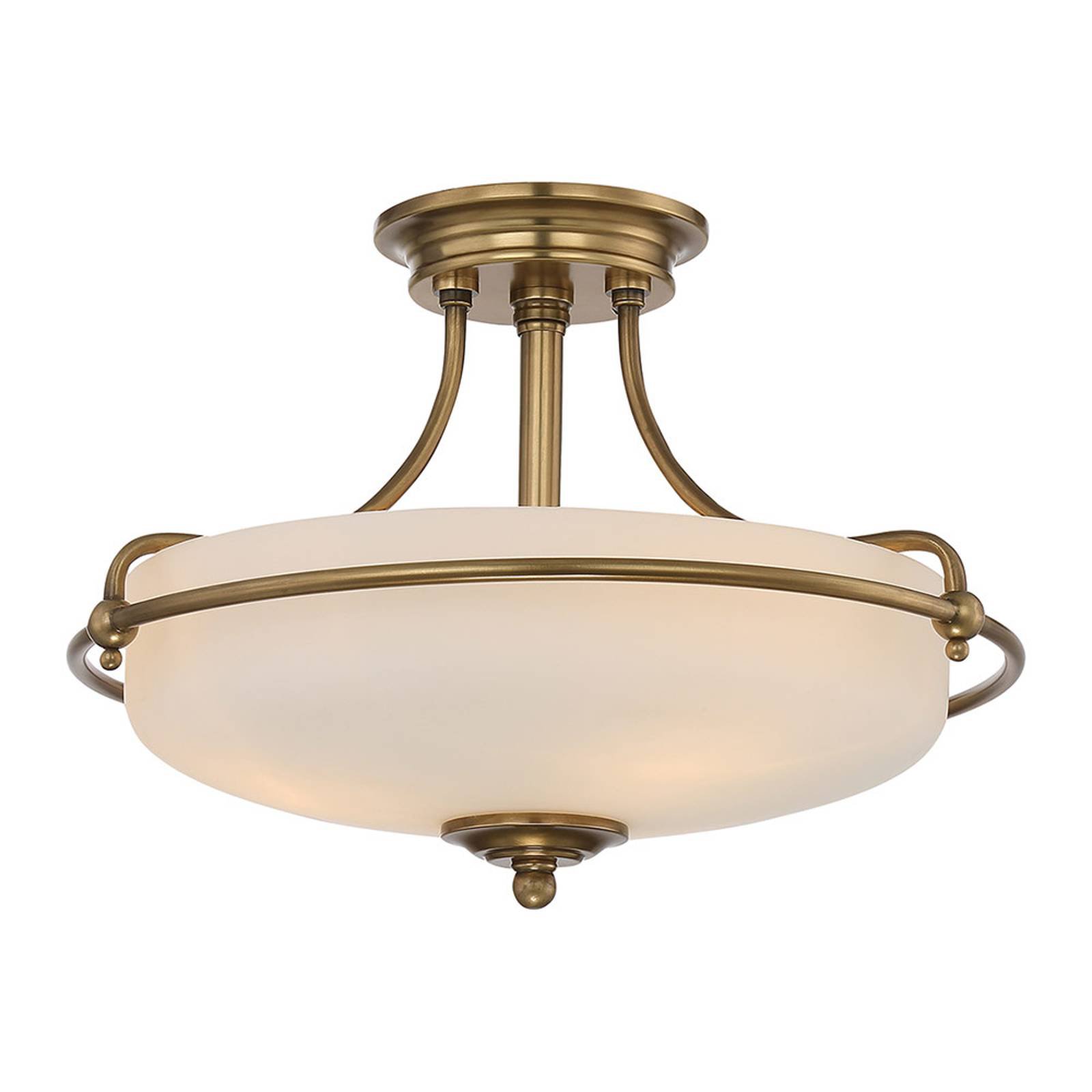 Taklampe med avstandsstykke Griffin messing Ø 42cm