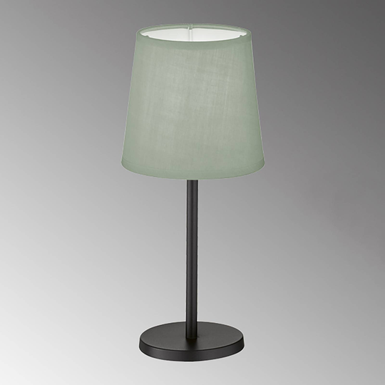 Eve bordlampe med stoffskjerm, svart/grå