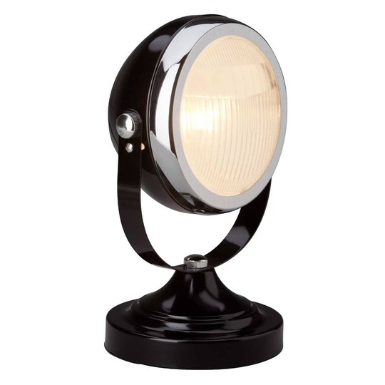 Iøynefallende RIDER bordlampe i svart