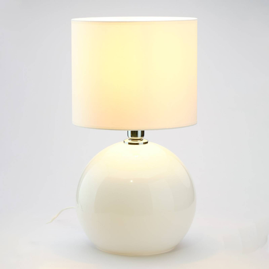 Palla bordlampe, Ø 20 cm, hvit/sølv