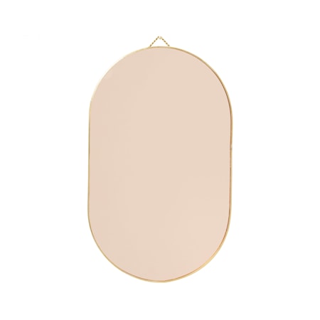 Väggspegel Oval Mässing Roseguld