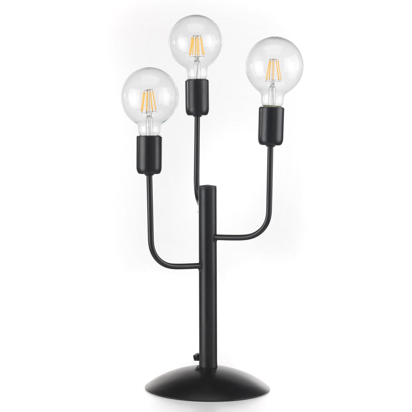 Bordlampe Mantis i svart, 3 lyskilder