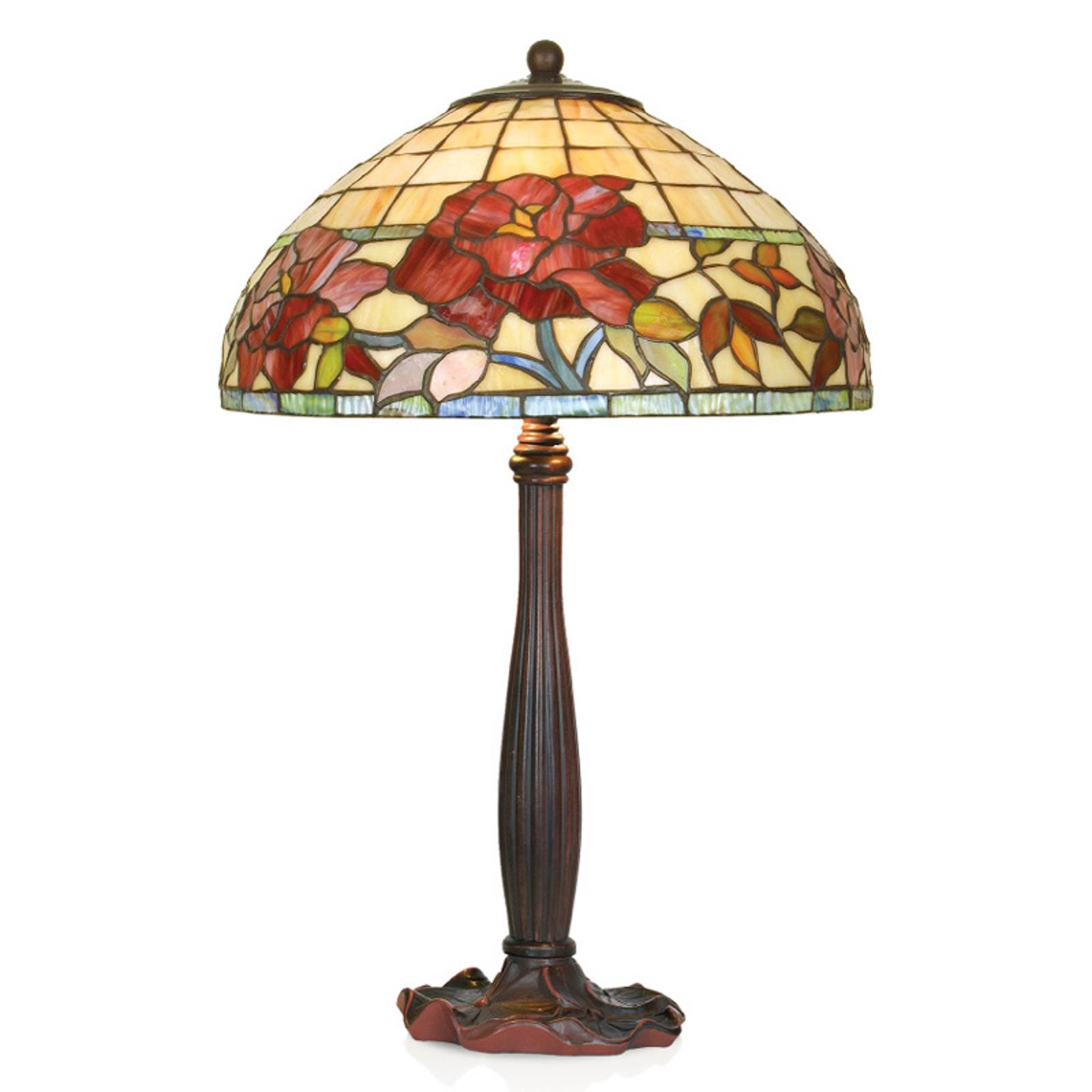 Håndlaget Esmee bordlampe i Tiffany-stil