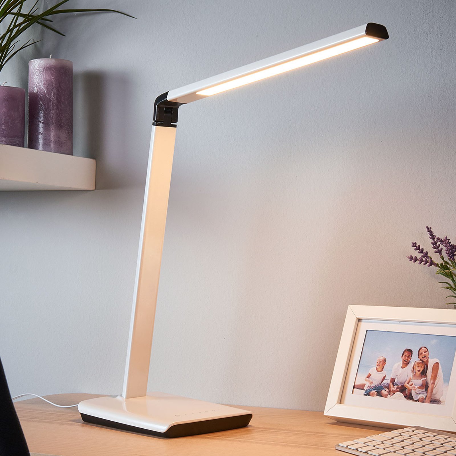 Kuno dimbar skrivebordslampe, USB-inngang LED