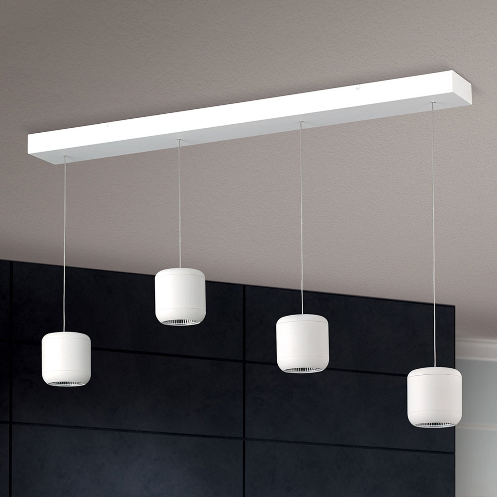 LED-hengelampe Shuttle, dimbar, justerbar høyde