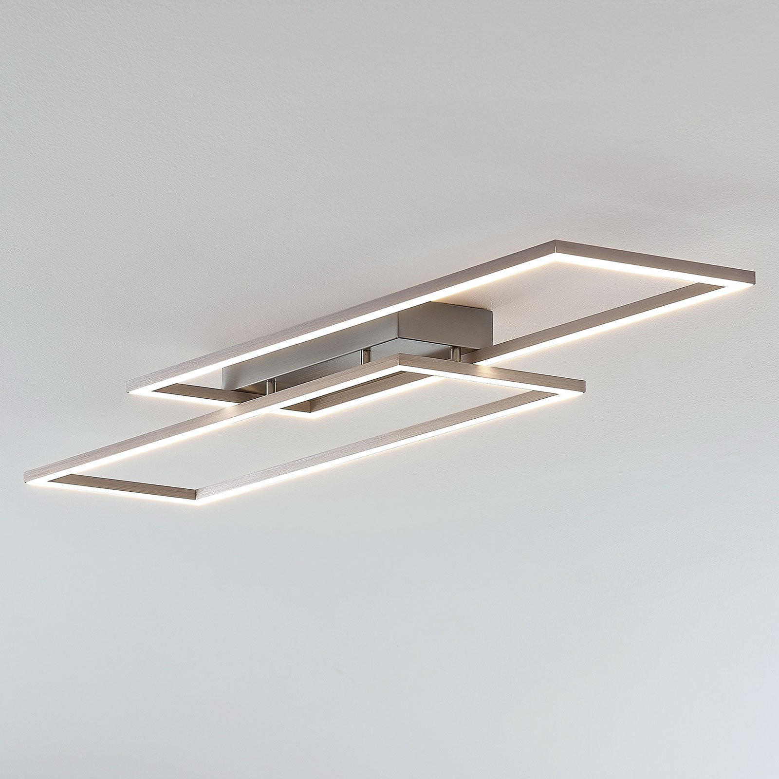 Rammeformet LED-taklampe Quadra, dimbar
