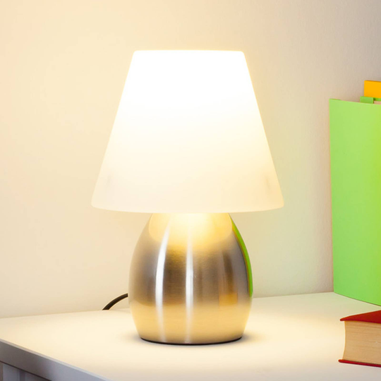 Dekorativ bordlampe Emilan med E14-LED-pære