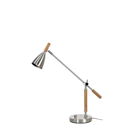 Frank 2.0 Bordlampe Alu/Eik LED Dimbar 3 W