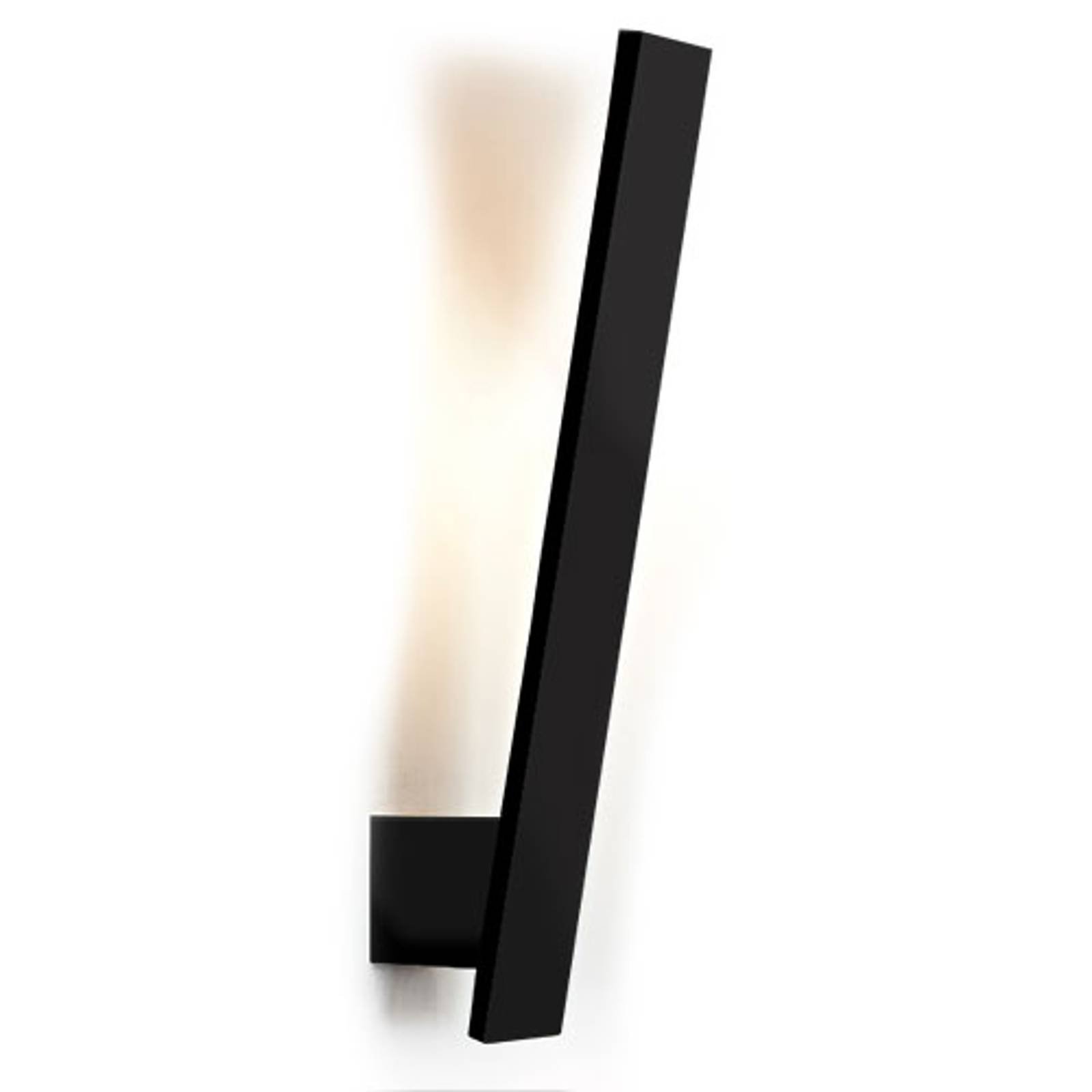 Smal LED-vegglampe Flik, svart