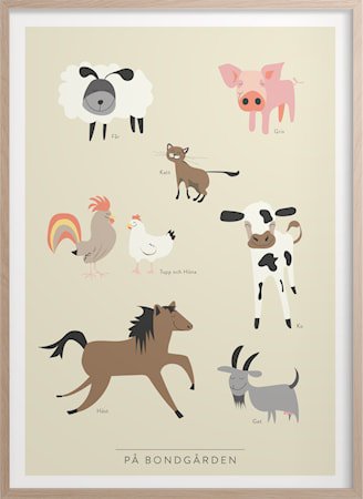 På bondgården Poster 50x70 cm