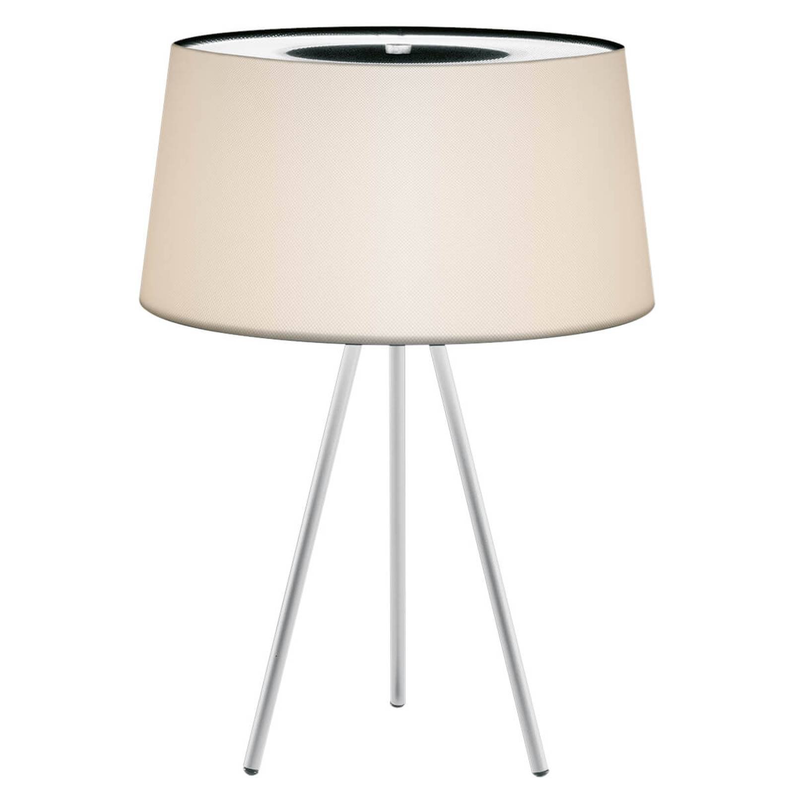 Edel bordlampe Tripod krem/ grå fot