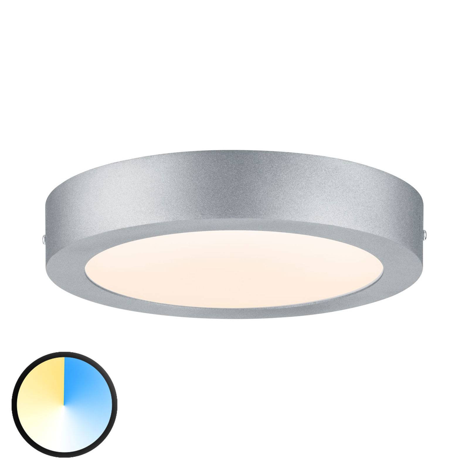 Paulmann Carpo LED-taklampe rund krom 22,5 cm