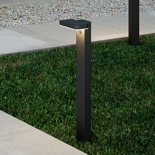 LED-solcelleveilampe Rica Square, kantet