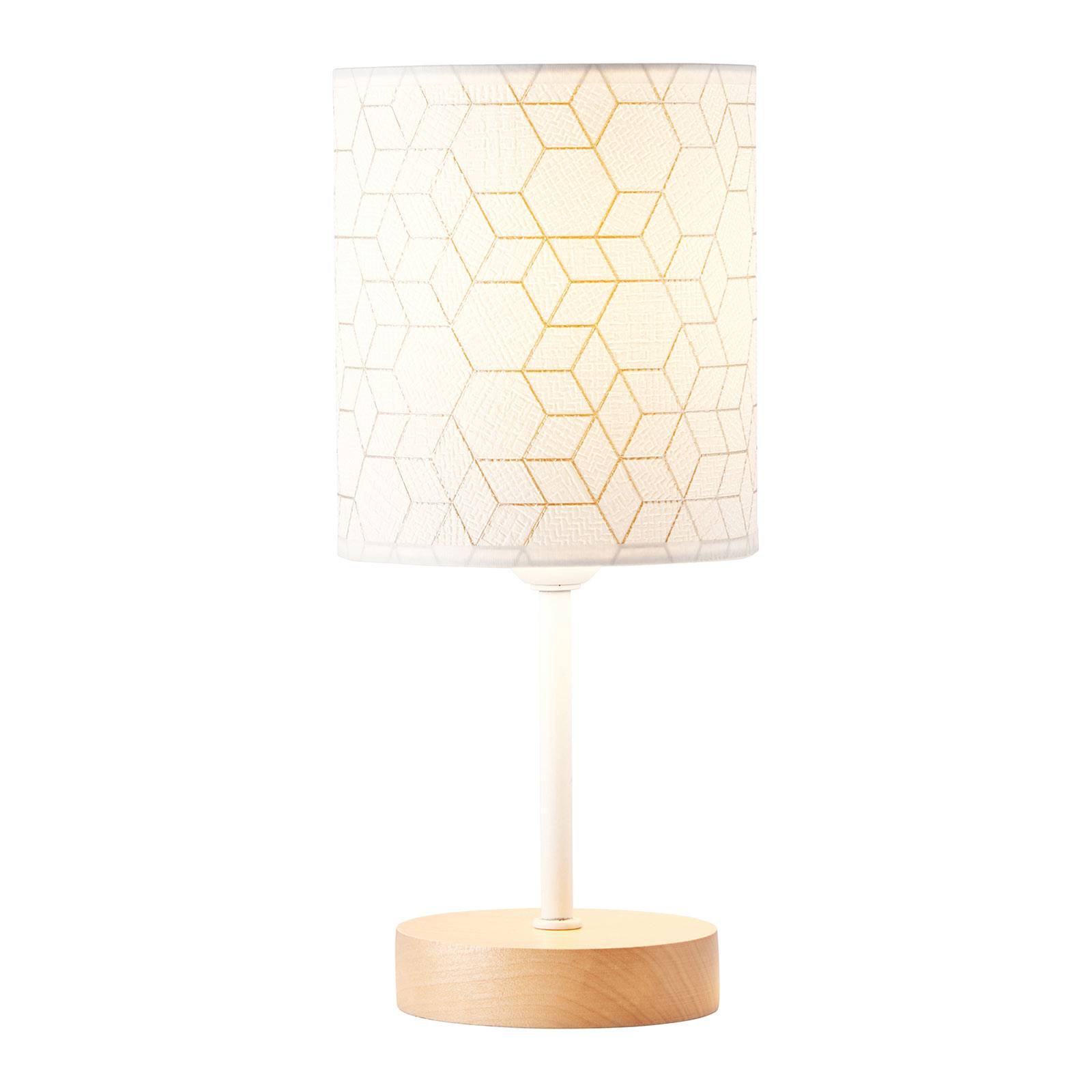 Bordlampe Galance, hvit med trefot