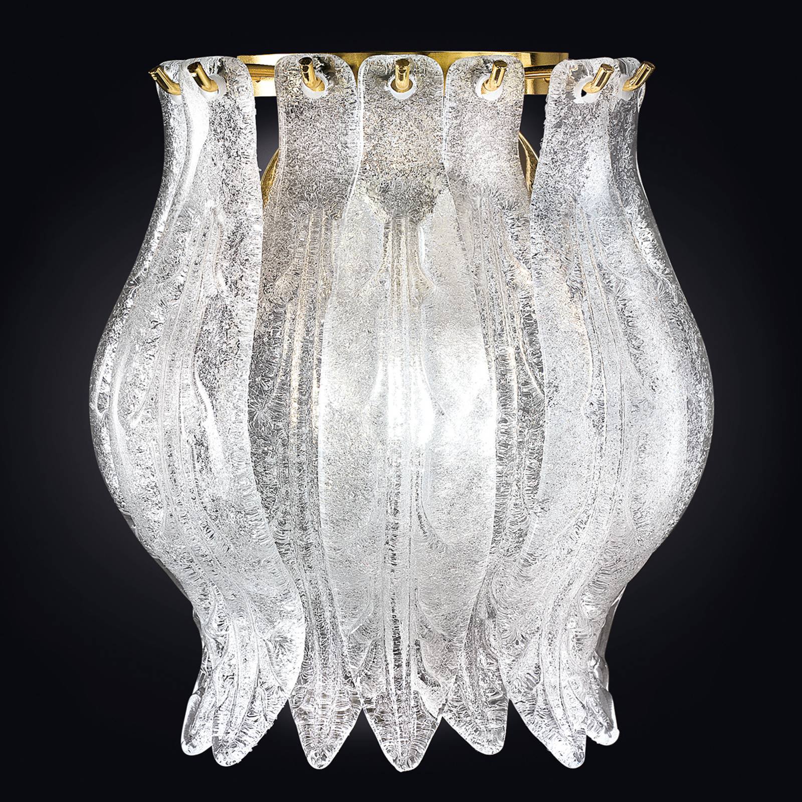 Petali vegglampe med Muranoglass 19 cm