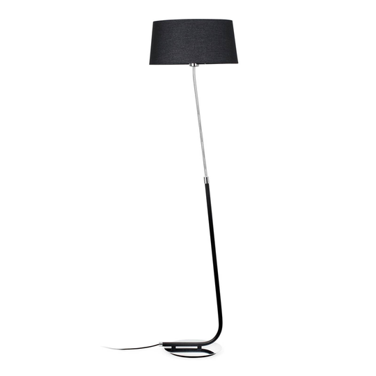Hotel bordlampe med tekstilskjerm i svart