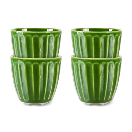 The emeralds kopp sett med 4, grønn
