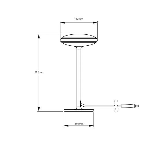 Shade ØS1 bordlampe svart fot svart Node