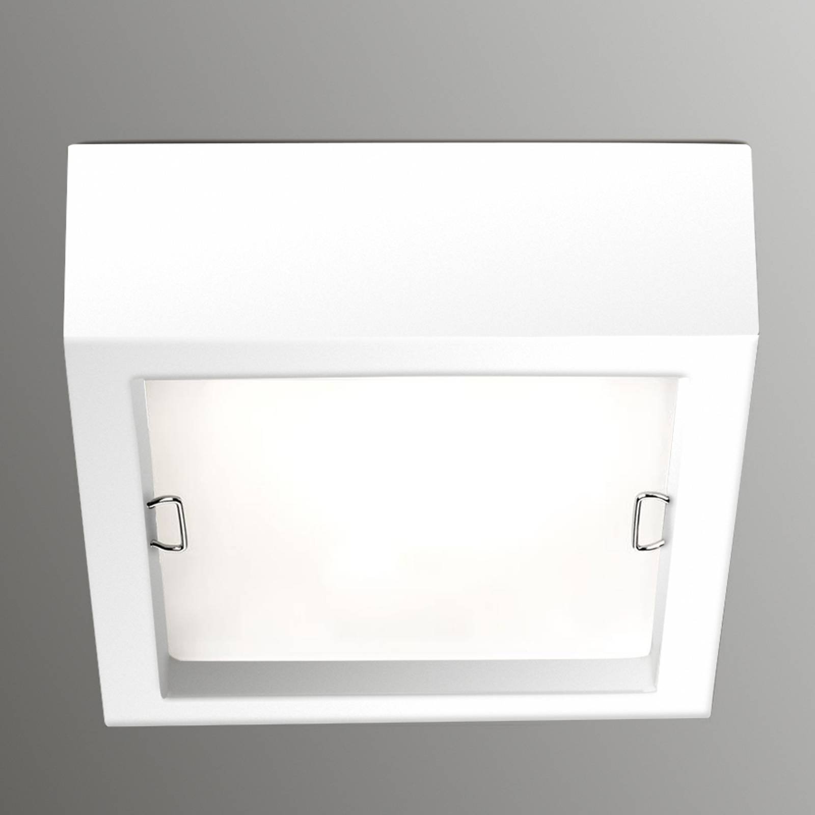 Firkantet taklampe Esferic, hvit