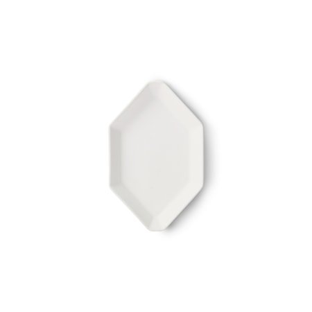 Athena Ceramics Octagonal Asjett Matt hvit 9x14 cm