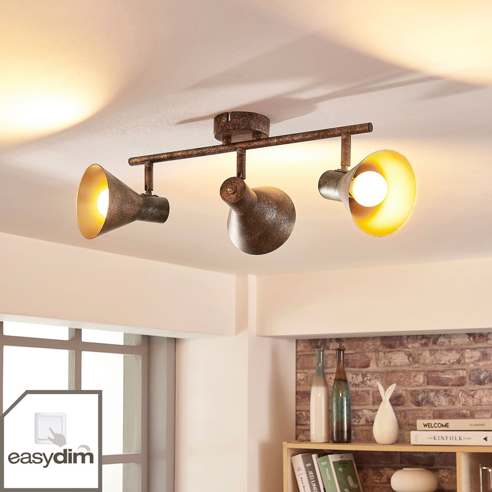 Zera - avlang LED-taklampe med Easydim-pærer
