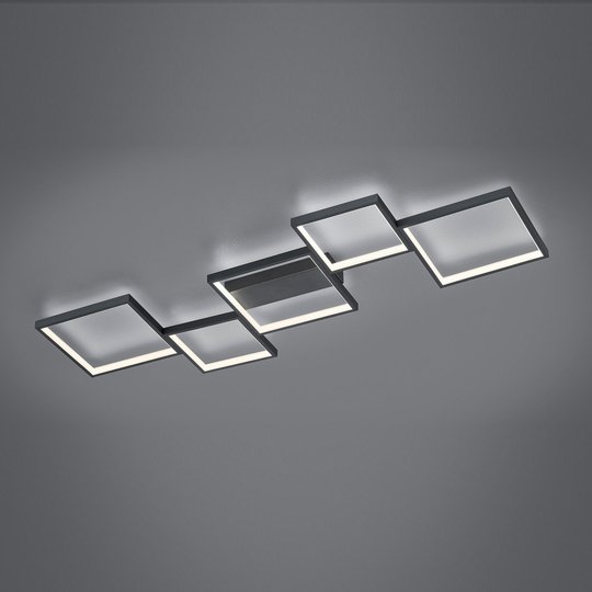 LED-taklampe Sorrento 120x48cm, matt svart