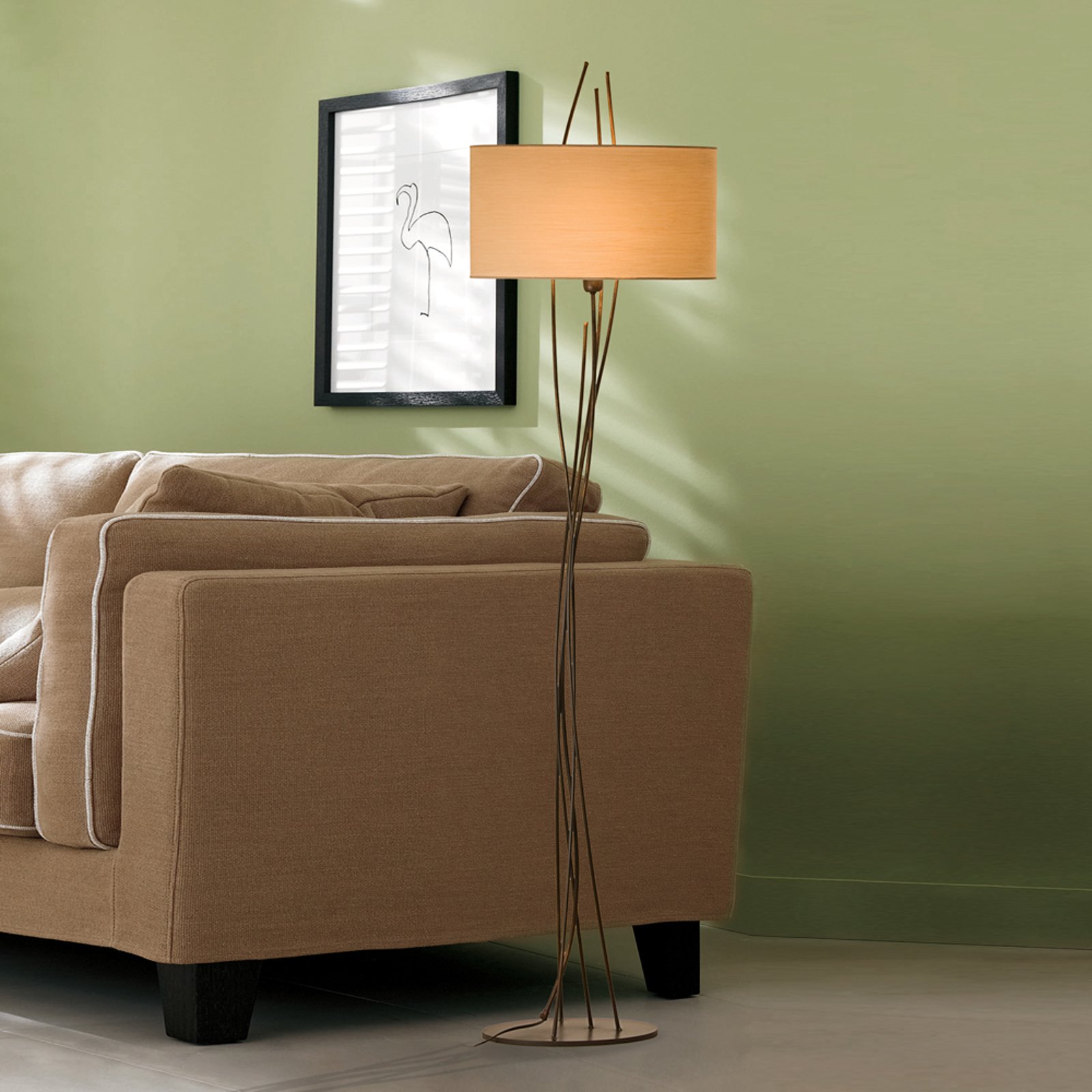 LIVING OVAL - elegant gulvlampe