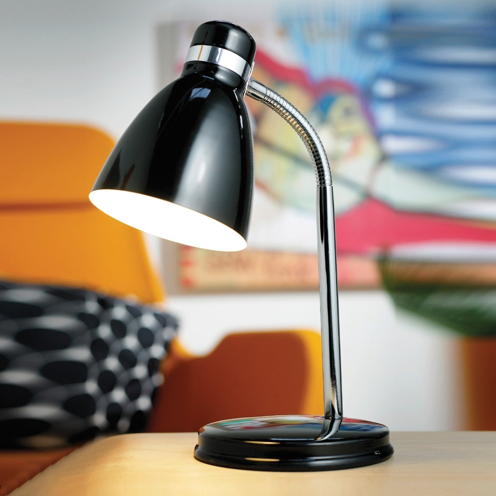 Moderne CYCLONE bordlampe i svart