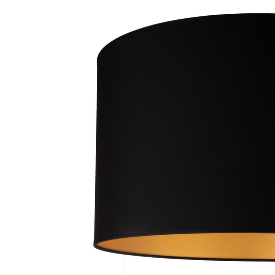 Bordlampe Roller, svart/gull, høyde 30 cm