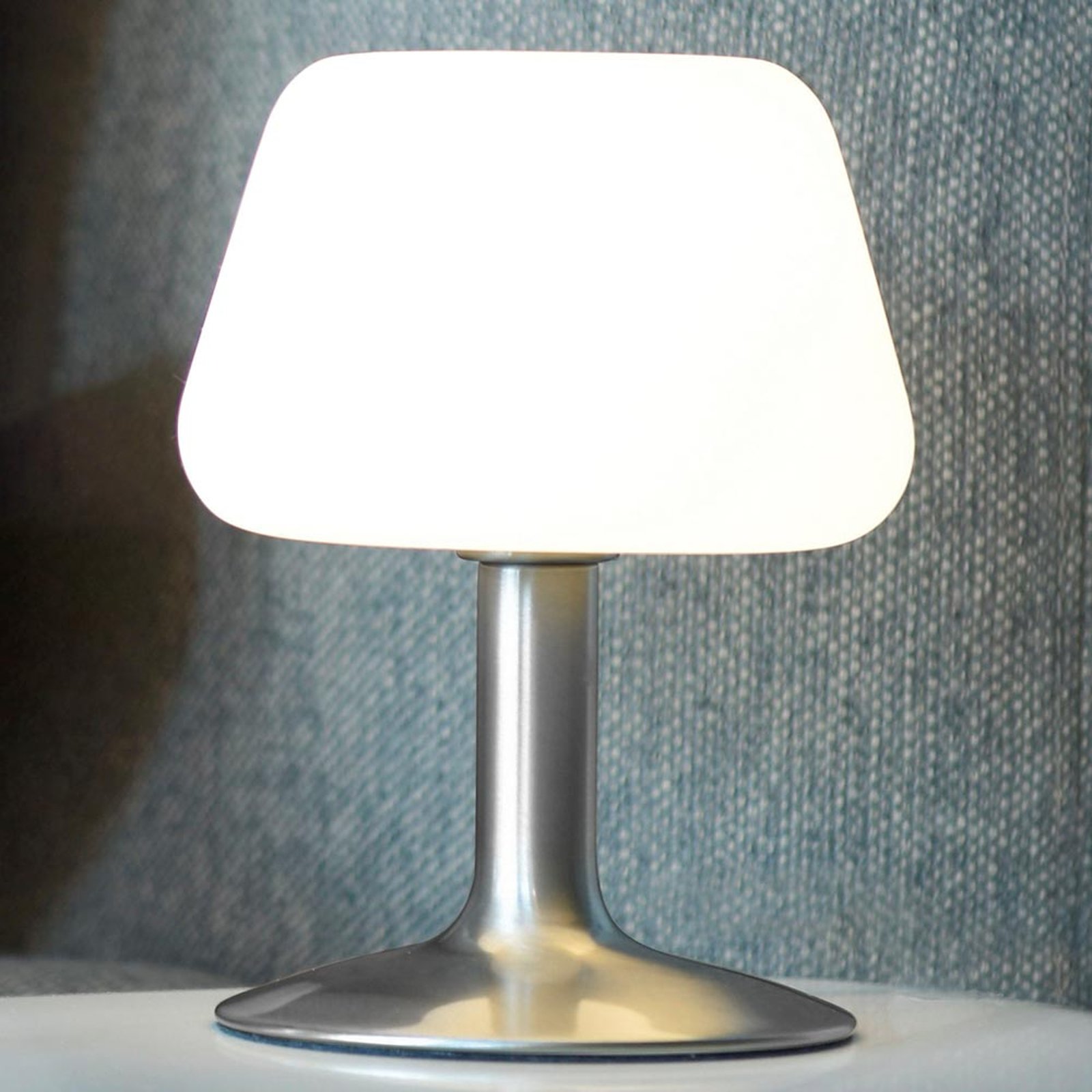 Liten LED-bordlampe Till med touchdimmer, stål