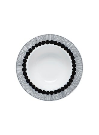SIIRTOLAPUUTARHA Dyp Tallerken Hvit/Svart