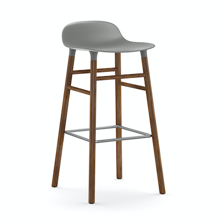 Form Barstol Grå/Valnøtt 75 cm