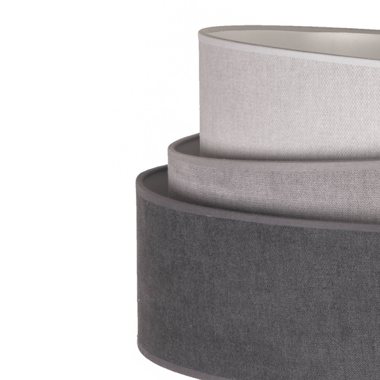 Bordlampe Pastell Trio, tre gråtoner, høyde 50 cm