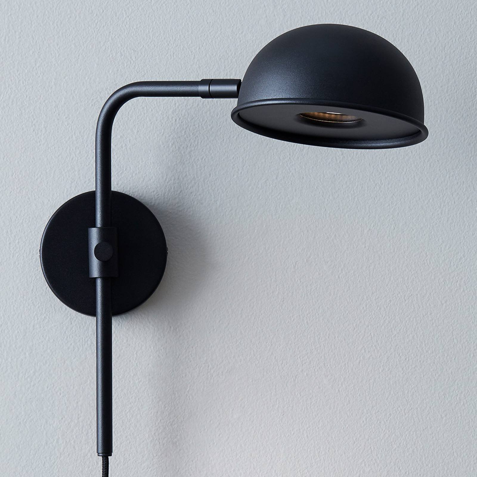 LED-vegglampe Bolero med dimmer, svart