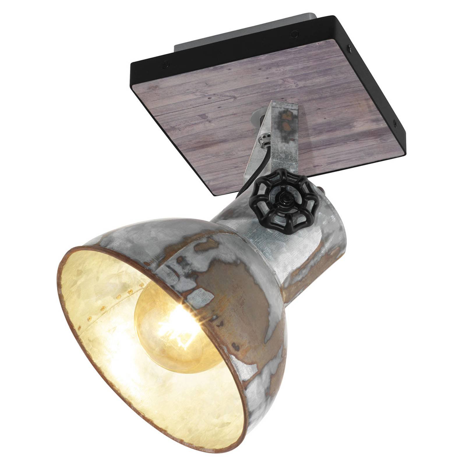 Taklampe Barnstaple i industriell stil, 1 lyskilde