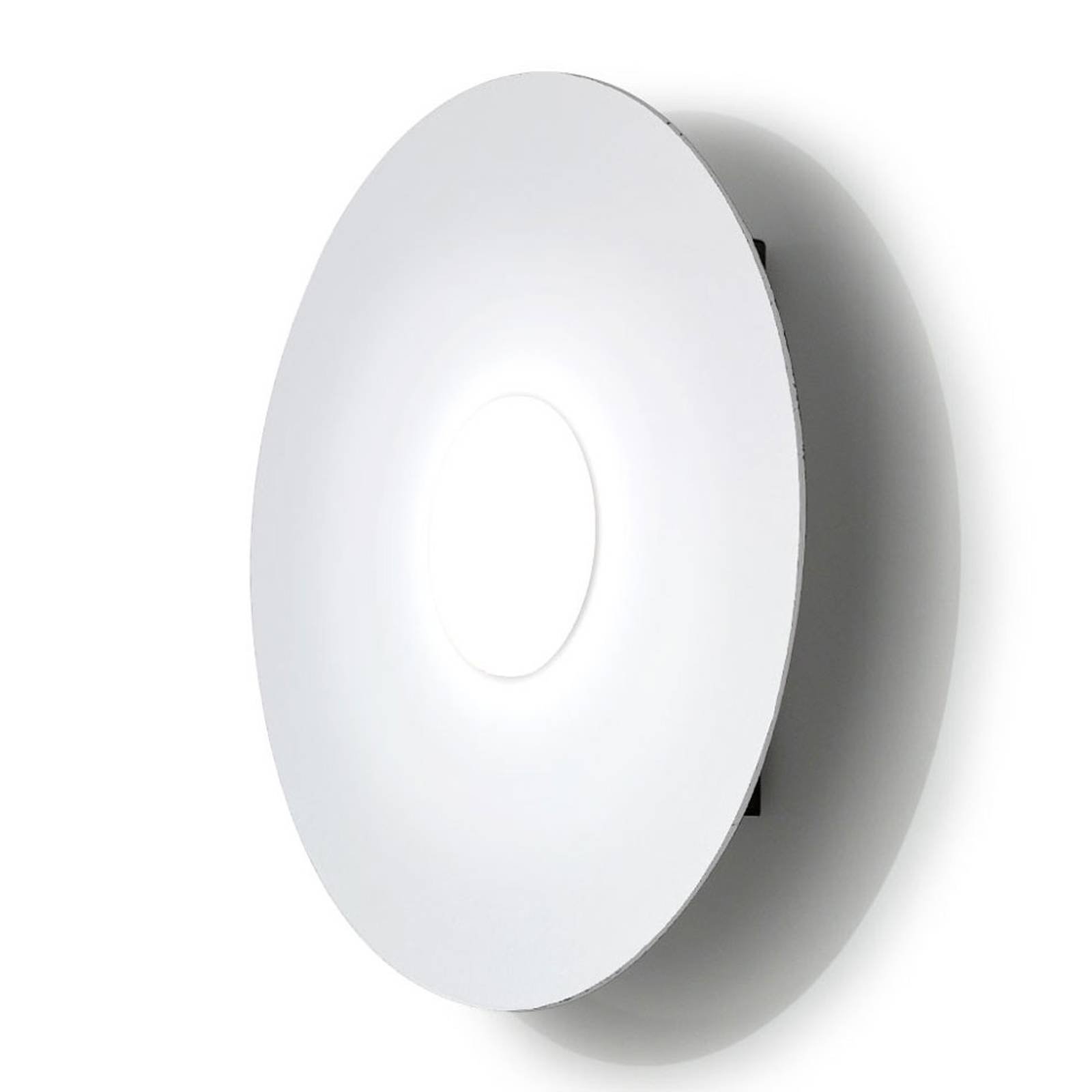 LED-vegglampe Circle, hvit, 1 lyskilde, dimbar