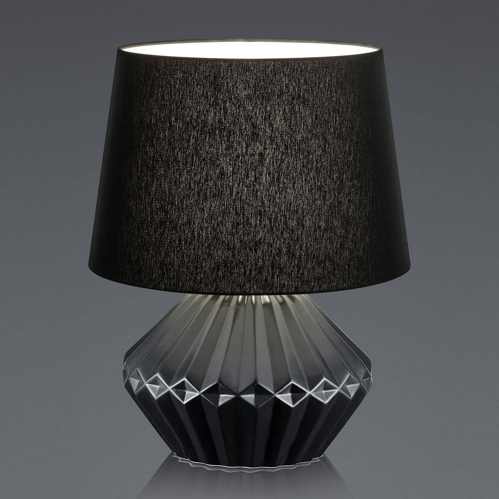 B-Leuchten Kera bordlampe, 46cm tekstilskjerm