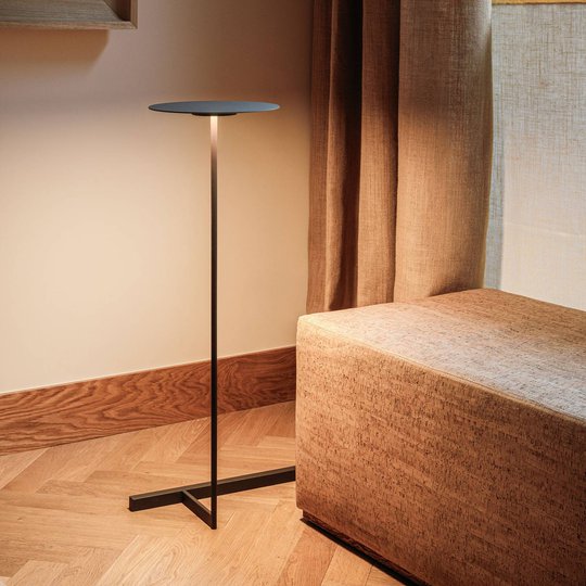 Vibia Flat LED-gulvlampe 96 cm grå L1, dimbar
