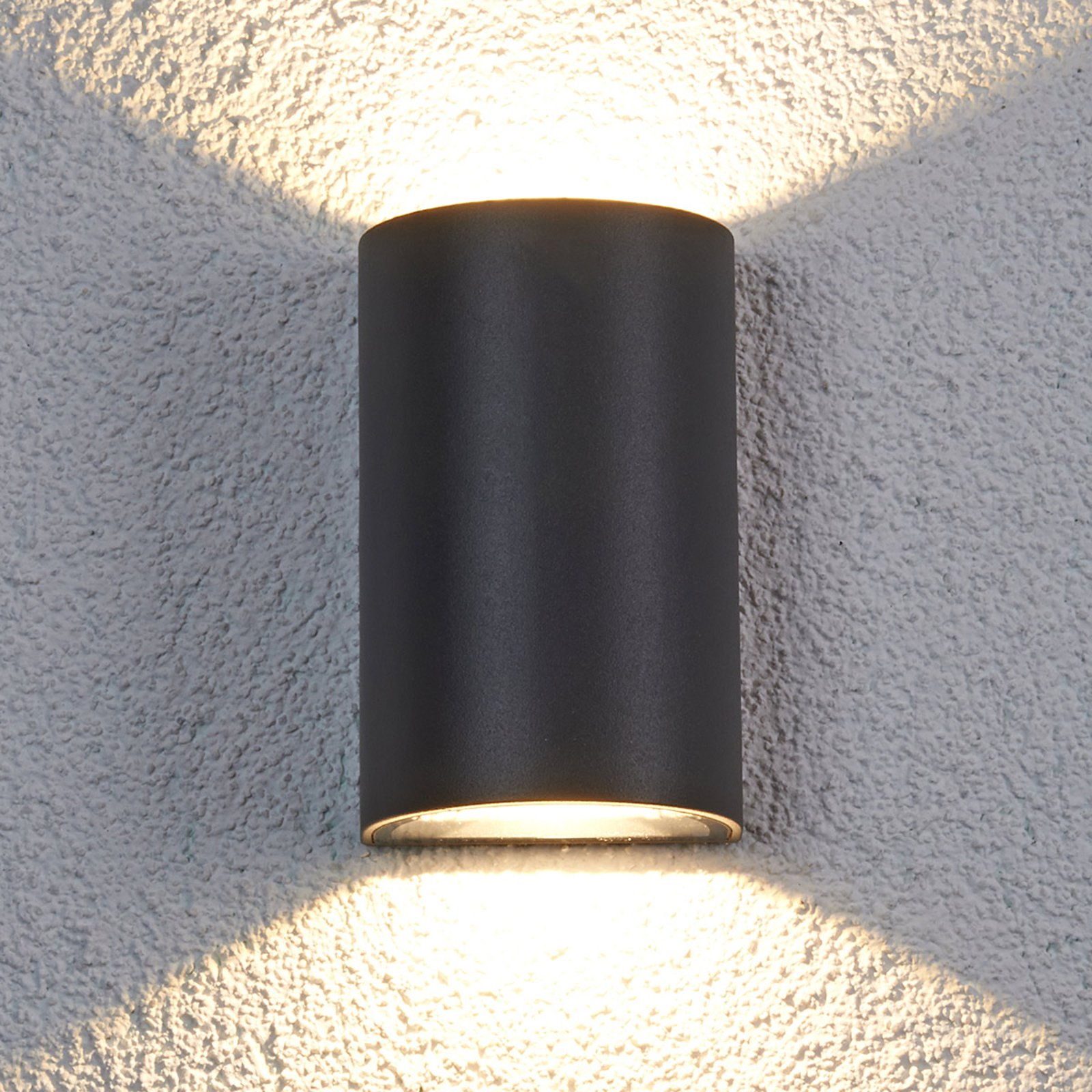 Halvrund Jale utendørs LED-vegglampe