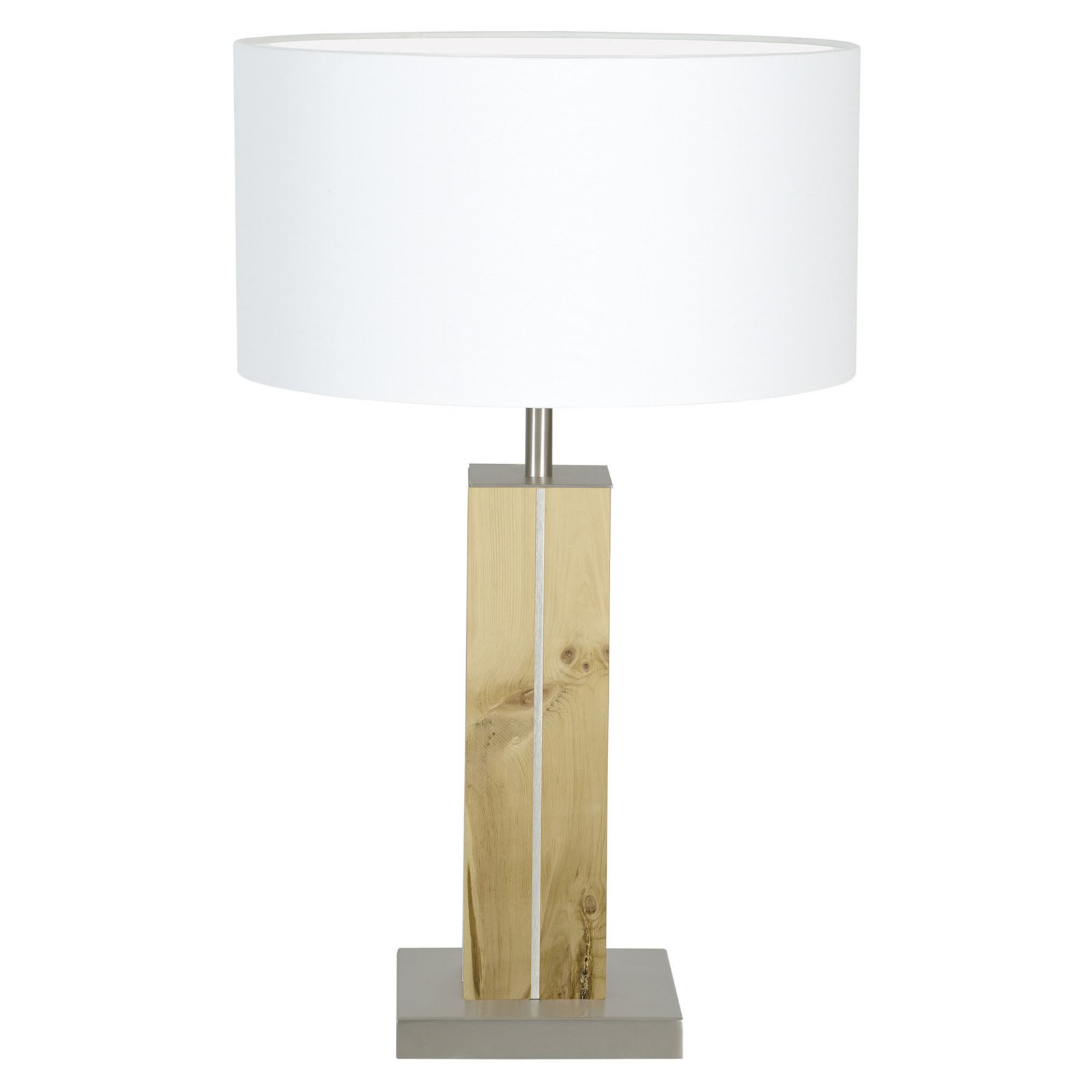 HerzBlut Dana bordlampe, sembrafuru, hvit, 56 cm
