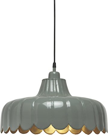 Wells taklampe Grønn/gull 43cm