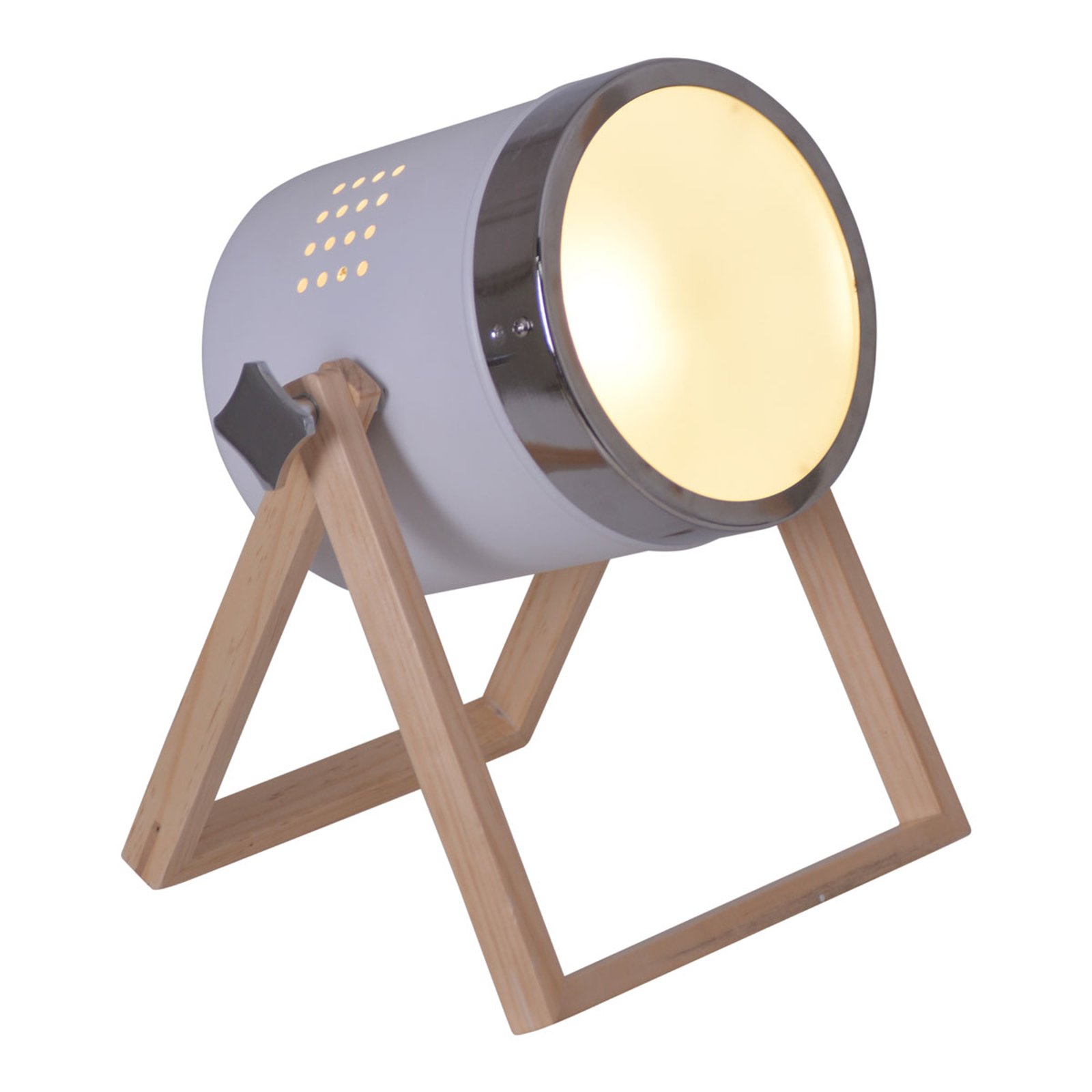 Bordlampe Tim hvit, sølv