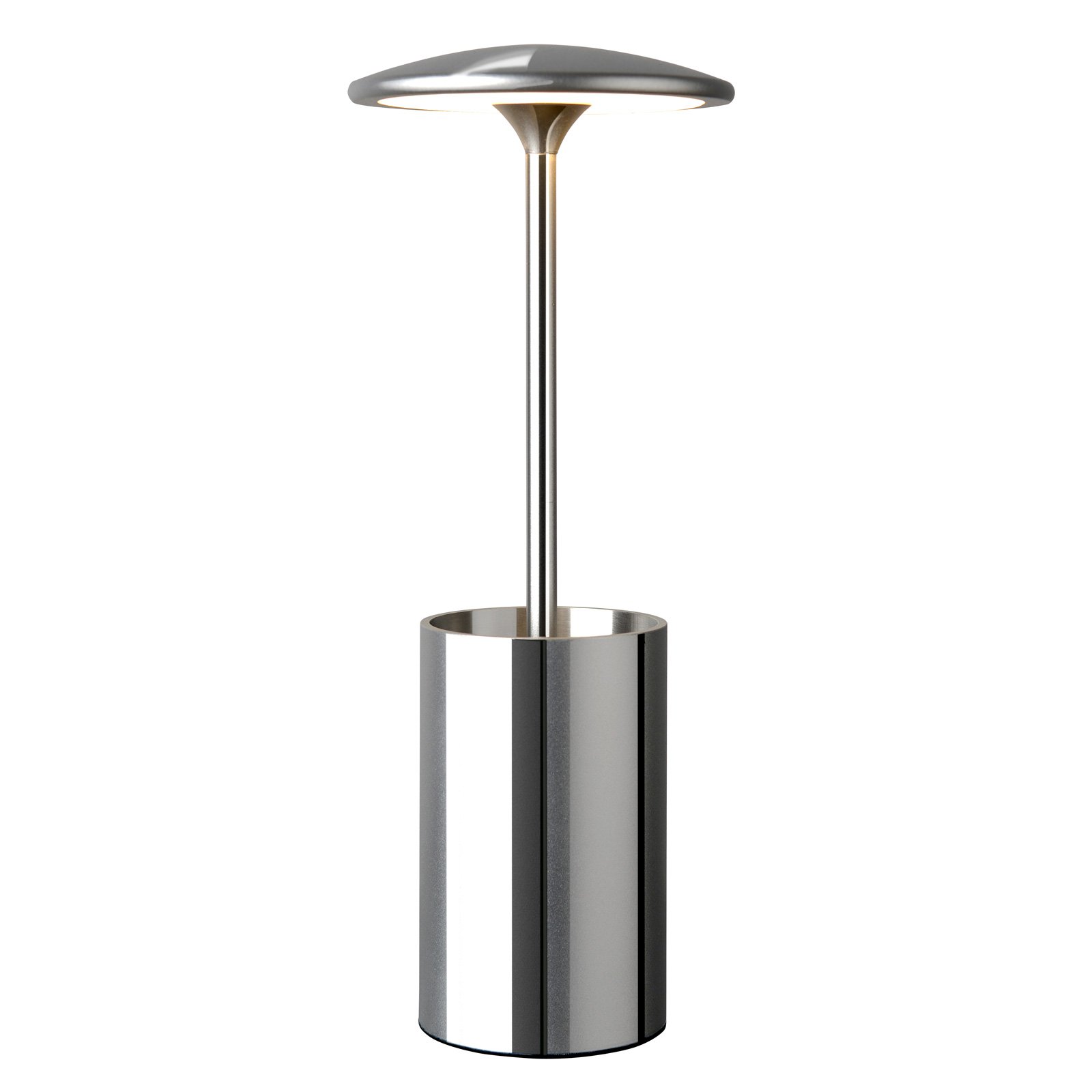 LED-bordlampe Pott med beholder, krom