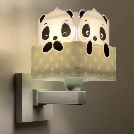 Dalber Panda vegglampe med plugg, grønn