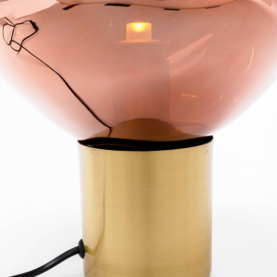 KARE Dough bordlampe med glassskjerm, bronse