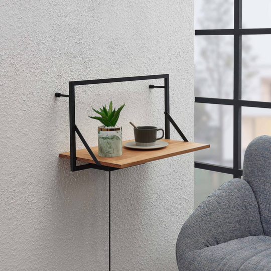 Lindby Rianita LED-vegghylle, med lys, 50 cm