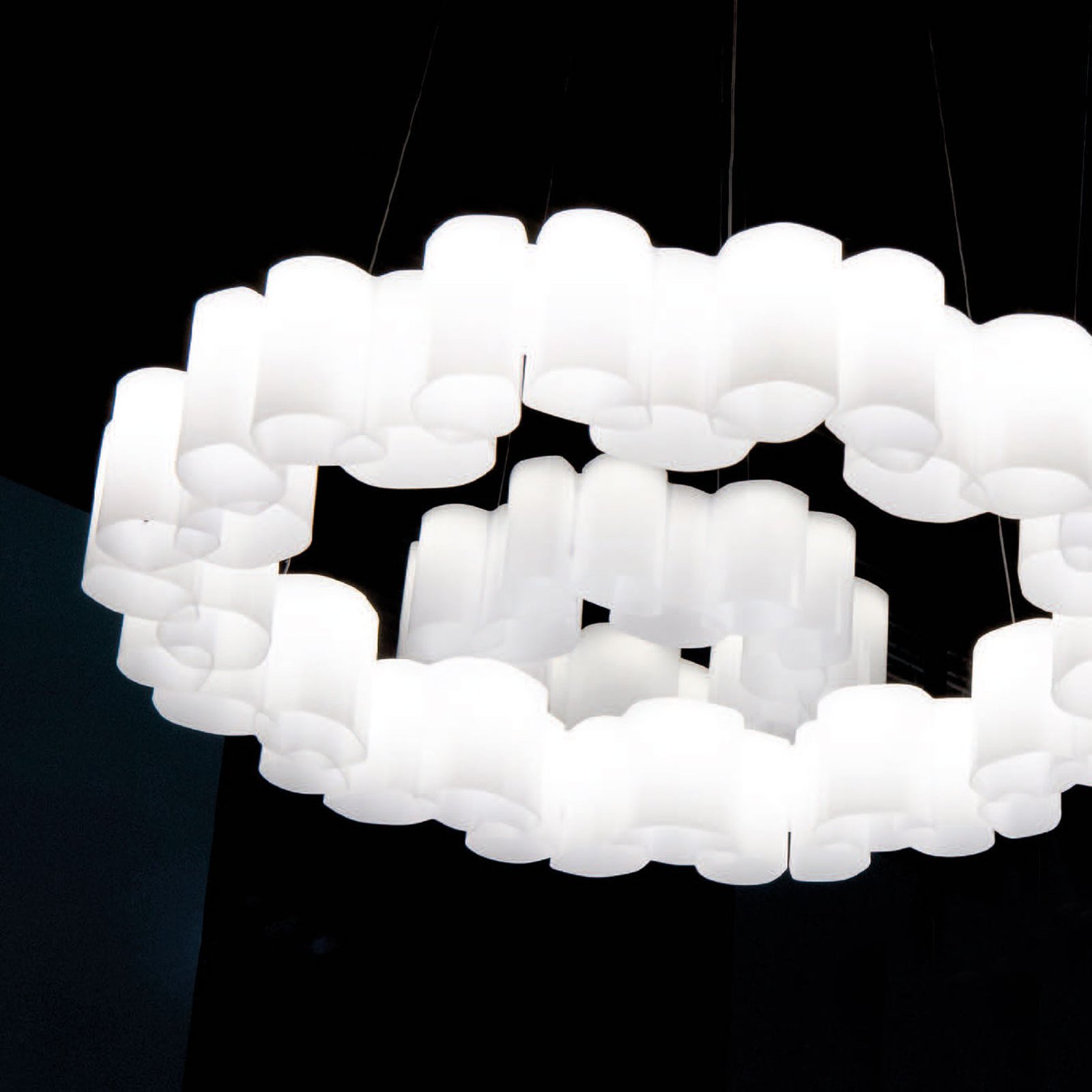 Honey LED-pendellampe, dimbar, rund, 58 cm