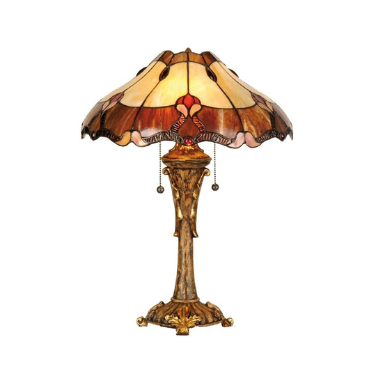 Stilig bordlampe Cambria, Tiffany-stil