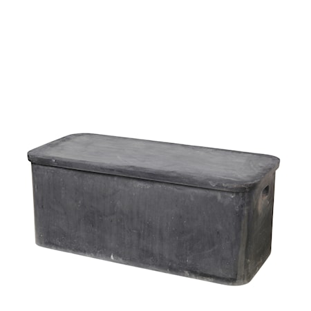Fiber Benk med oppbevaring Fibersement Charcoal